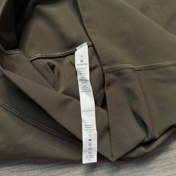 Lululemon Women's Wunder Under High-Rise Crop 21" *Mesh - Dark Olive - Picture 6 of 10